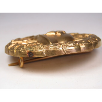 Знак «За ранение», золотая степень, образца 1939 года, ранний тип Deluxe. Espenlaub militaria