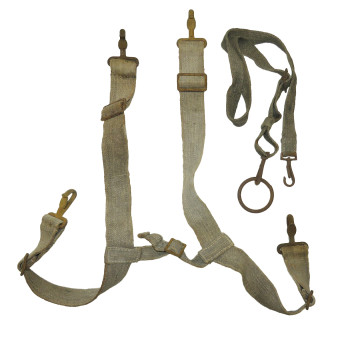 German MG34/42 Ammunition Case Web Carrier H-Straps Set, 1942. Espenlaub militaria