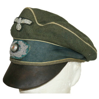 Wehrmacht Infantry Visor Cap, Field-Altered in Alter Art Style. Espenlaub militaria