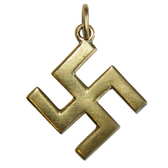 Подвеска в виде свастики, похожая на золото. Espenlaub militaria