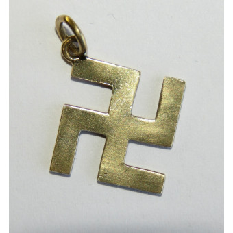 Подвеска в виде свастики, похожая на золото. Espenlaub militaria