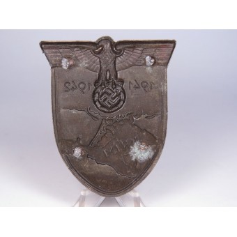 Crimean campaign shield of 1941-42. Zinc. Espenlaub militaria