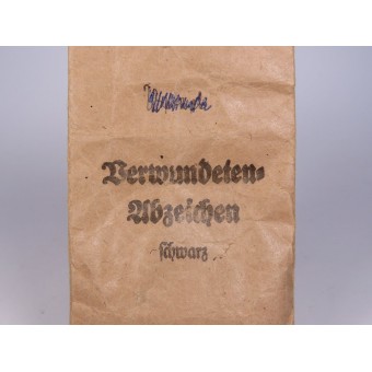 Verwundetenabzeichen in schwarz. Steinhauer und Lück with bag of issue. Espenlaub militaria
