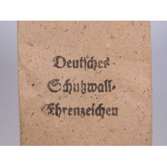 Westwall Medaille-Deutsches Schutzwall Ehrenzeichen. Carl Poelhath. Espenlaub militaria