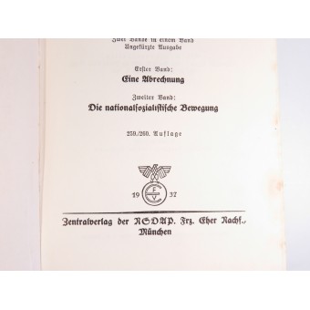 Adolf Hitler Mein Kampf. Bröllopsutgåva från 1937 för en gåva till familjen.. Espenlaub militaria