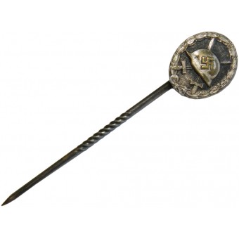 11 mm миниатюра знака за ранение в серебре L/11 W. Deumer. Espenlaub militaria