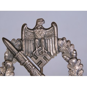 Extreme harvinainen kiinteä buntmetall infanterieStureMabzeichen, kirjoittanut Wiedmann, E. Ferd. Espenlaub militaria