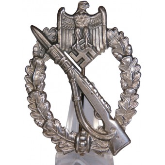 Extrême rare Solid Buntmetall Infanteriesturmabzeichen par Wiedmann, E. Ferd. Espenlaub militaria