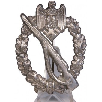 Infanteriesturmabzeichen in Silber Assmann. Штамповка из цинка. Espenlaub militaria