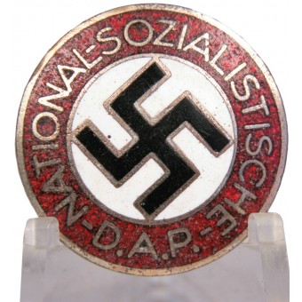 NSDAP Party Badge M1/34 RZM Rapel Pin Variant - Karl Wurster. Espenlaub militaria