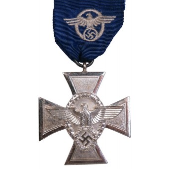POLIZEI -DienStauszeichnung in Silber 18 anni - Police Long Service Cross 2a classe. Espenlaub militaria