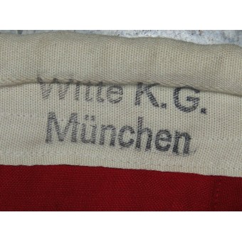 Tredje rikets flagga Kr.Fl. 150x250 Witte K.G. München. Espenlaub militaria