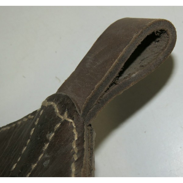 RKKA Leather entrancing tool cover for a shovel with a wedge blade.