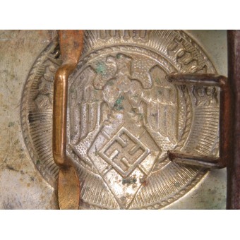 El cinturón de cuero de la juventud de Hitler con la hebilla. Espenlaub militaria