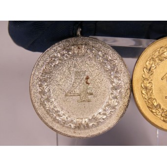 2 Wehrmacht service medals, 4 and 12 years bar. Bleckmann Zelle. Espenlaub militaria