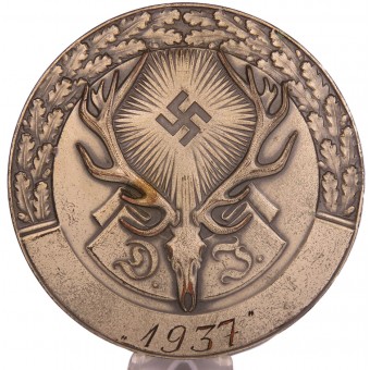 Deutsche Jägerschaft DJ 1937 medalla de mesa o pared de CupAl. Espenlaub militaria