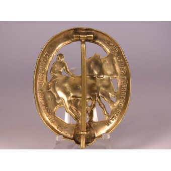 Deutsches Fahrerabzeichen in Gold L. Chr. Lauer Nürnberg-Berlin. Серебро 990 пробы. Espenlaub militaria