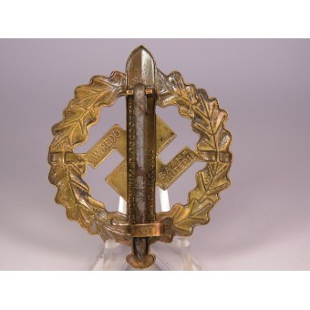 SA-Wehrabzeichen in Bronze. Bronzierter Stahl. Redo. Espenlaub militaria