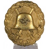 Verwundetenabzeichen 1939. The first type, gold grade. Magnetic