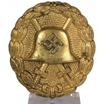 Verwundetenabzeichen 1939. Ensimmäinen tyyppi, kultaluokka. Magneettinen. Espenlaub militaria