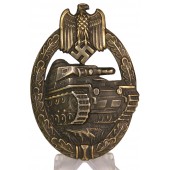 Panzerkampfabzeichen in Bronze - Assmann. Zink hohl