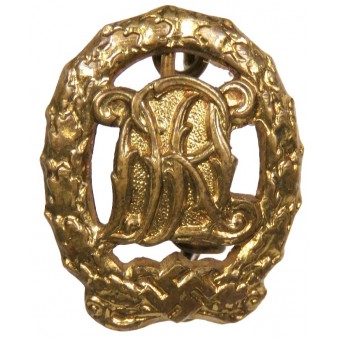 Miniatuur van DRL badge in brons of goud. Wernstein Jena. Espenlaub militaria