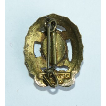 Miniatuur van DRL badge in brons of goud. Wernstein Jena. Espenlaub militaria