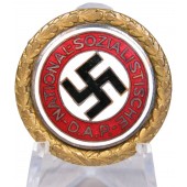 NSDAP gold party badge 62740, big size