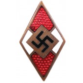 Zeldzaam insigne van een lid van de Hitlerjeugd M1/76-Hillebrand & Bröer