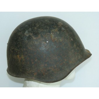 Стальной шлем СШ - 39 в оригинальном чёрном окрасе. Espenlaub militaria