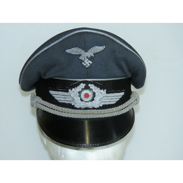 Casquette Visière Armée Allemande Luftwaffe - Authentique Surplus Militaire, Coton, Style Historique