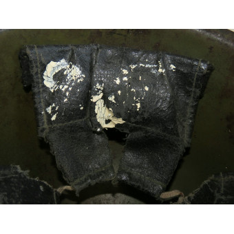 WWII Soviet SSh-40 Steel Combat Helmet with White Winter Camouflage (6-Rivet Type), 1943