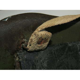 WWII Soviet SSh-40 Steel Combat Helmet with White Winter Camouflage (6-Rivet Type), 1943