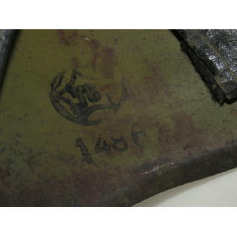 WWII Soviet SSh-40 Steel Combat Helmet with White Winter Camouflage (6-Rivet Type), 1943