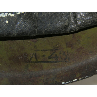 WWII Soviet SSh-40 Steel Combat Helmet with White Winter Camouflage (6-Rivet Type), 1943