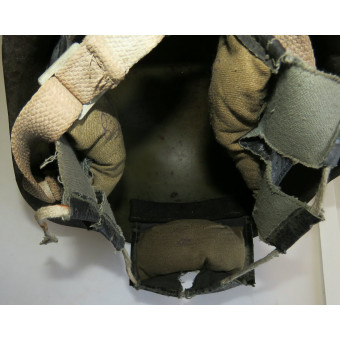 WWII Soviet SSh-40 Steel Combat Helmet with White Winter Camouflage (6-Rivet Type), 1943