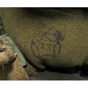 WWII Soviet SSh-40 Steel Combat Helmet with White Winter Camouflage (6-Rivet Type), 1943