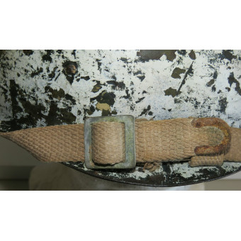 WWII Soviet SSh-40 Steel Combat Helmet with White Winter Camouflage (6-Rivet Type), 1943