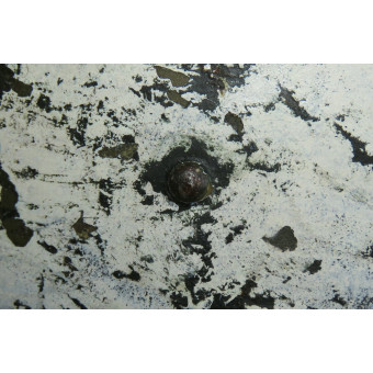 WWII Soviet SSh-40 Steel Combat Helmet with White Winter Camouflage (6-Rivet Type), 1943