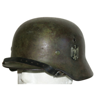 German M40 helmet NS64 Eastern Front camouflage. Espenlaub militaria