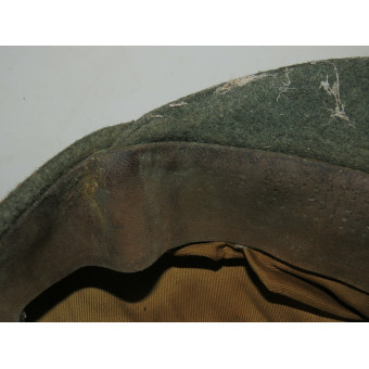 Wehrmacht artillery field crusher cap all wool construction. Espenlaub militaria