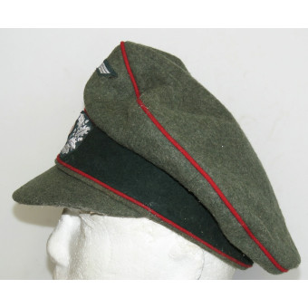 Wehrmacht artillery field crusher cap all wool construction. Espenlaub militaria