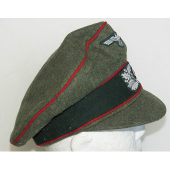 Wehrmacht artillery field crusher cap all wool construction. Espenlaub militaria