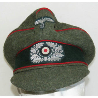 Wehrmacht artillery field crusher cap all wool construction. Espenlaub militaria
