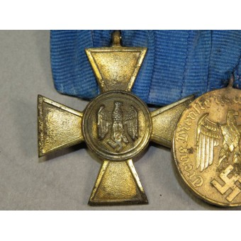 25 &12 years faithful service in the Wehrmacht cross and medal. Espenlaub militaria