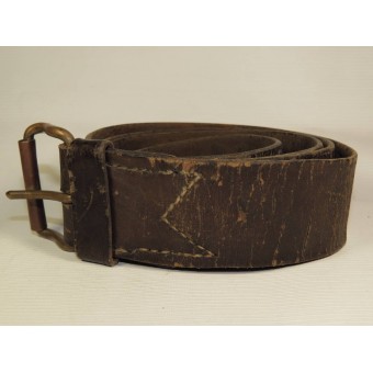 Leather belt, late type Imperial Russian or early Soviet example. Espenlaub militaria