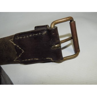 Cinturón de cuero, tipo tardío imperial ruso o soviético temprana ejemplo. Espenlaub militaria