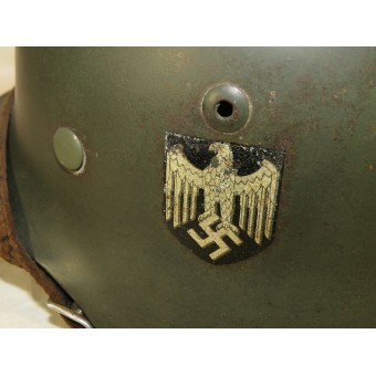 M 35 NS 64 Doppelabziehbild deutscher Helm. Espenlaub militaria