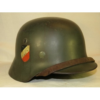 M 35 NS 64 Doppelabziehbild deutscher Helm. Espenlaub militaria