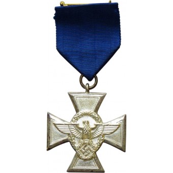Silbernes Klassenkreuz für 18 Jahre treuen Dienst bei der Polizei. Espenlaub militaria
